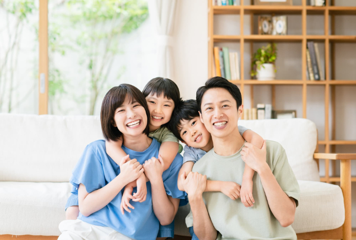 笑顔の家族