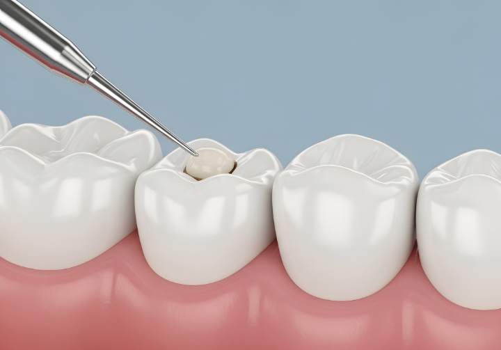 歯に詰め物をするイメージ