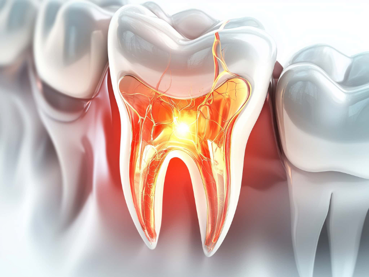 根管治療後に痛みが出る原因になる歯が割れたイメージ