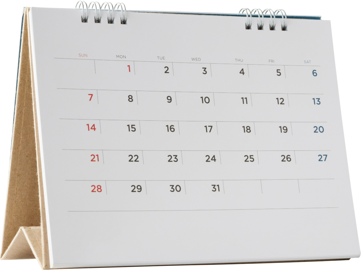 歯石取りの理想的な頻度を示すためのカレンダー